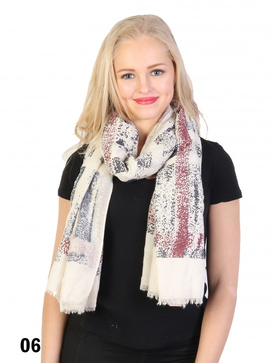 Colour Stripes Print Scarf